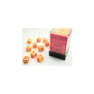 12mm Würfel D6 (36 Stück) - Festive sunburst/rot - Toki