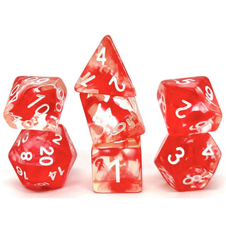 Würfelset Transparent: Nebula Red (7)