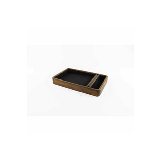 Würfelschale mit 2 Taschen Echtholz Braun - Toki